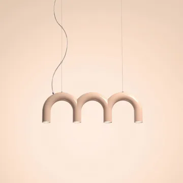Arch Triplette pendant lamp - Nude, 65.6 cm - Oblure