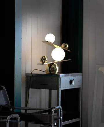 Balance table lamp - Brass, v2 - Oblure