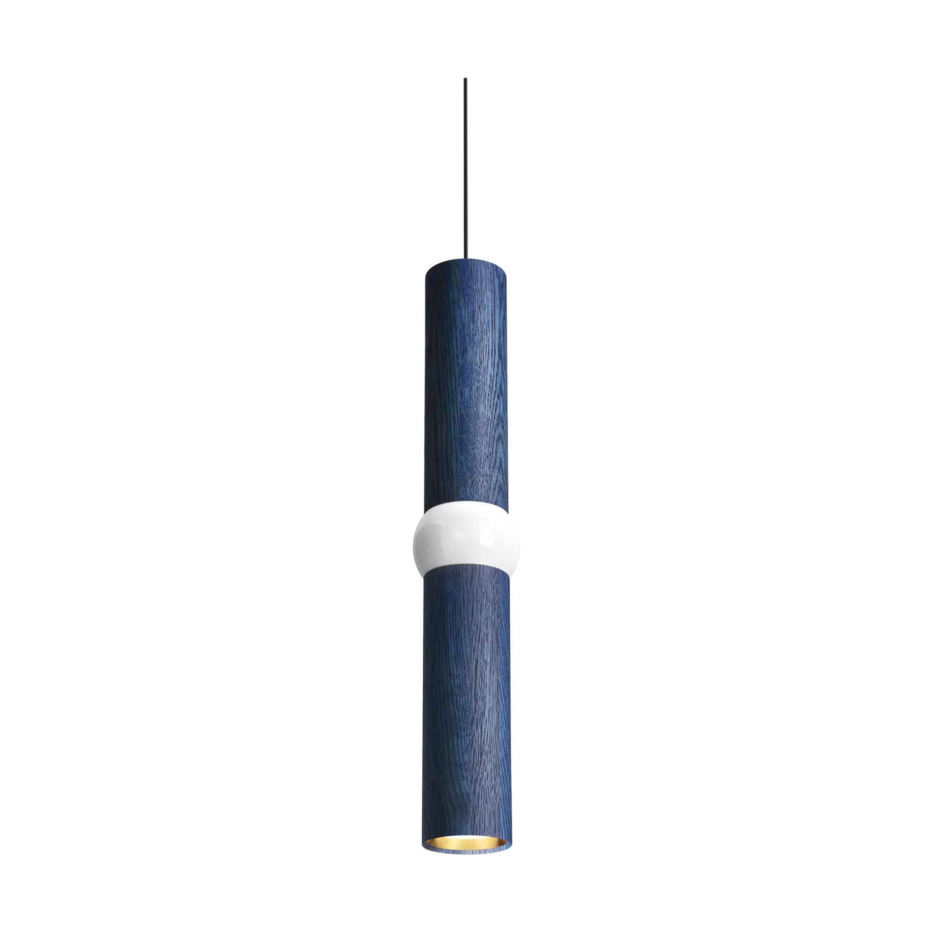 Lightbone pendant lamp, Medium 53.8 cm, blue oak Oblure