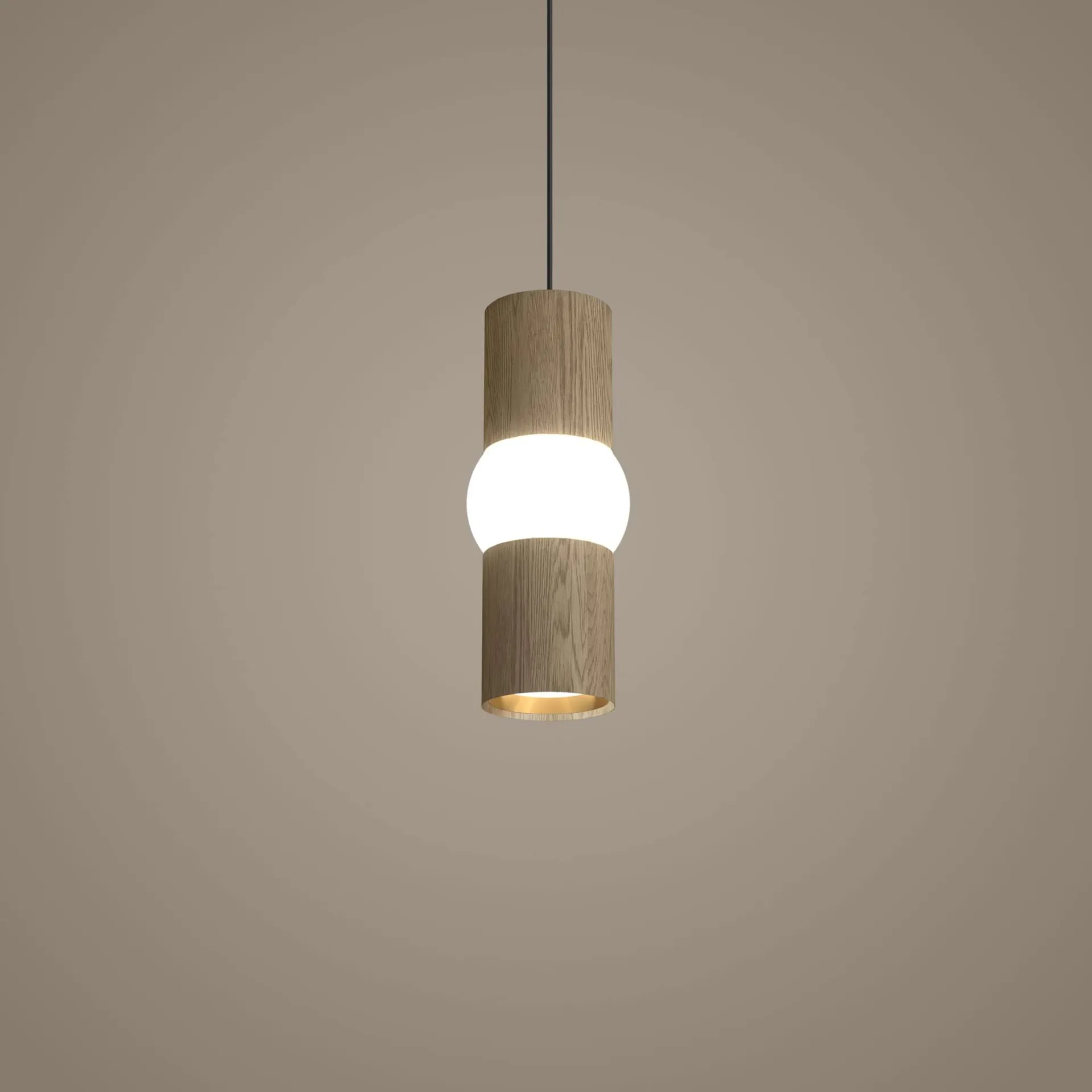 Lightbone pendant lamp, Small 24 cm, natural oak Oblure