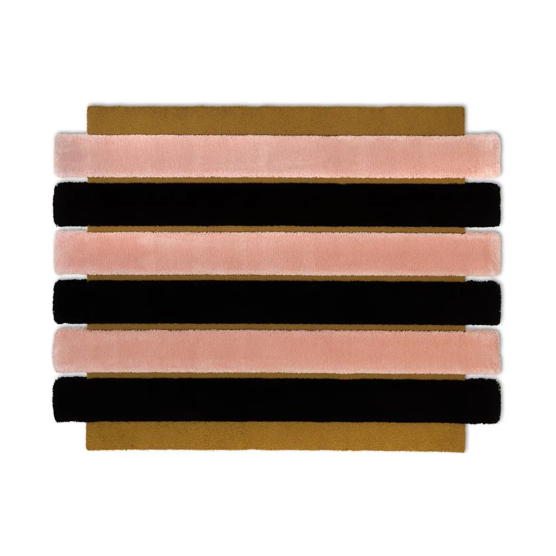 ODC Segment Rug Collection Stripe carpet, Golden-blush-black, 154x200 cm Ogeborg