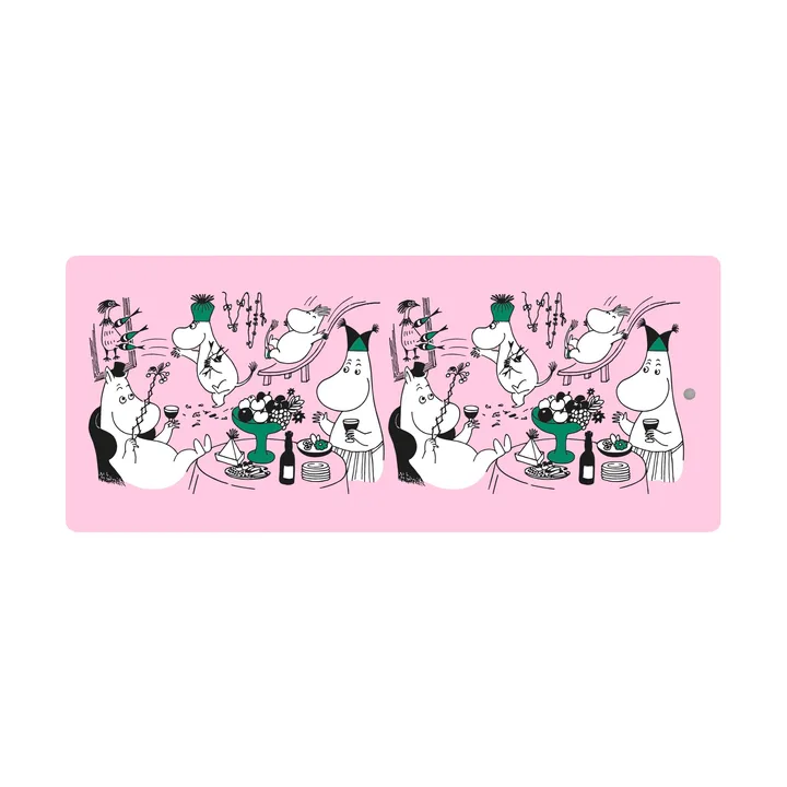 Moomin 80 serving tray 17x40 cm - Pink - Opto Design