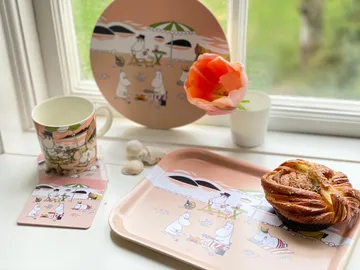 Mumin coaster summer 2021 4-pack - Apricot-sand - Opto Design