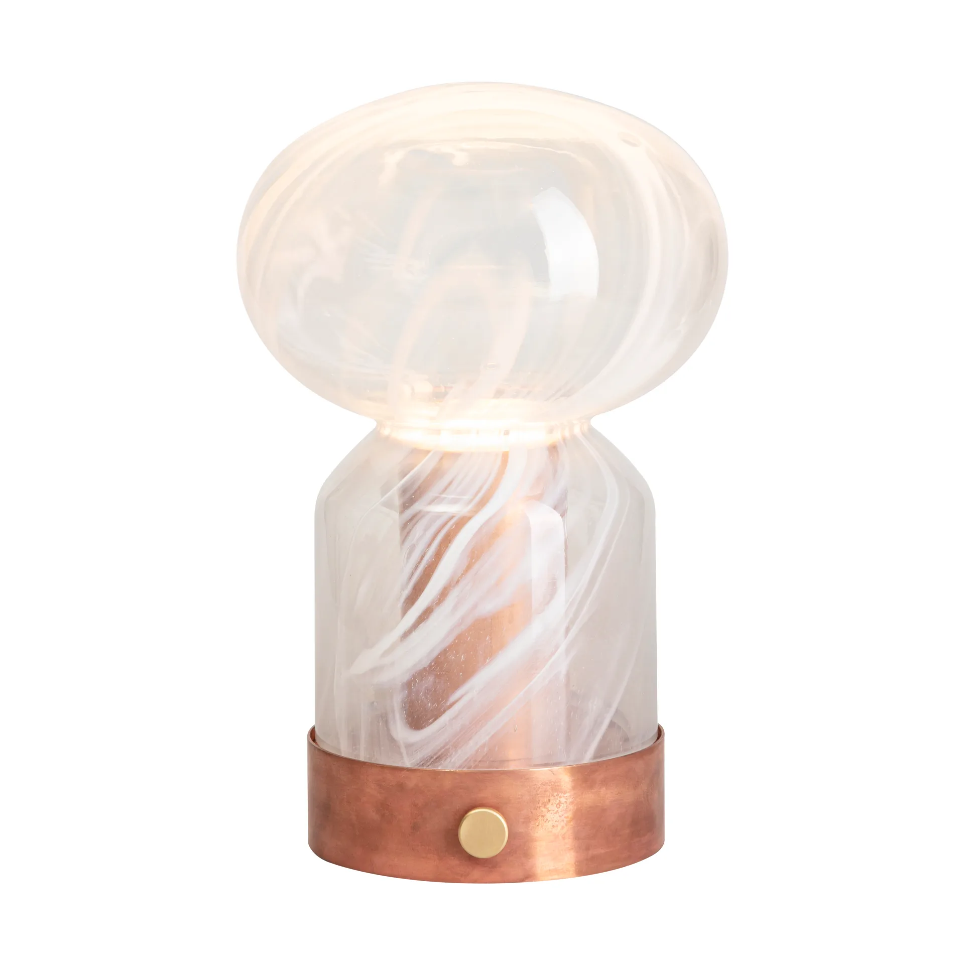 Essence Cloudy portable table lamp, Copper glass Örsjö Belysning