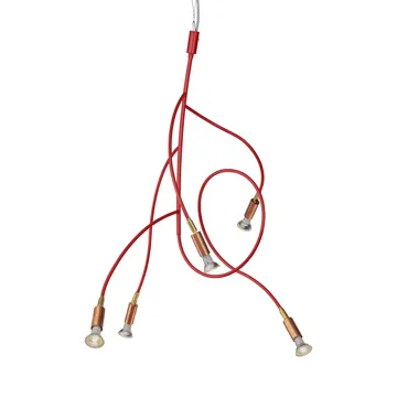 Ranka 5 ceiling lamp - Red - Örsjö Belysning