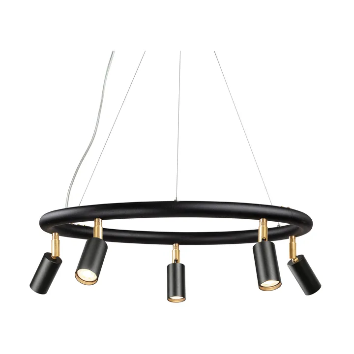 Starlight round wall and ceiling light Ø60 cm - Black textured lacquer RAL 9005 - Örsjö Belysning