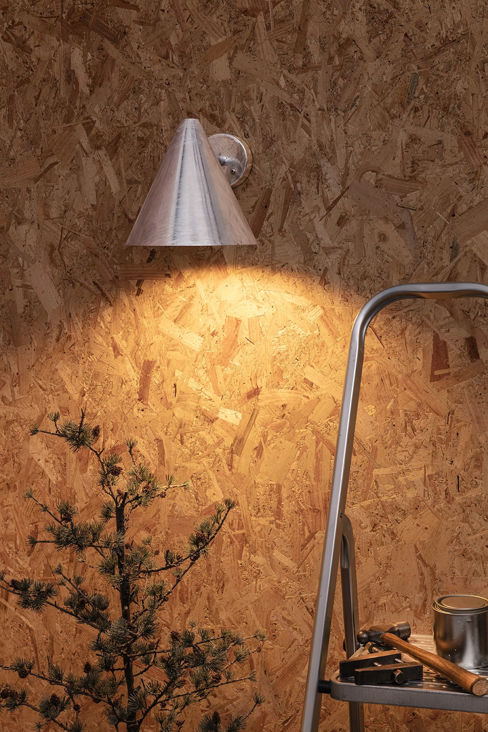 Tratten wall lamp, Hot galvanized steel Örsjö Belysning