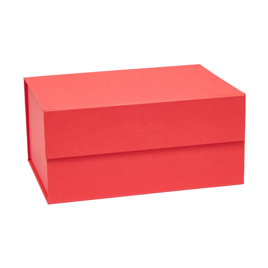 Hako storage box A5, Cherry red OYOY