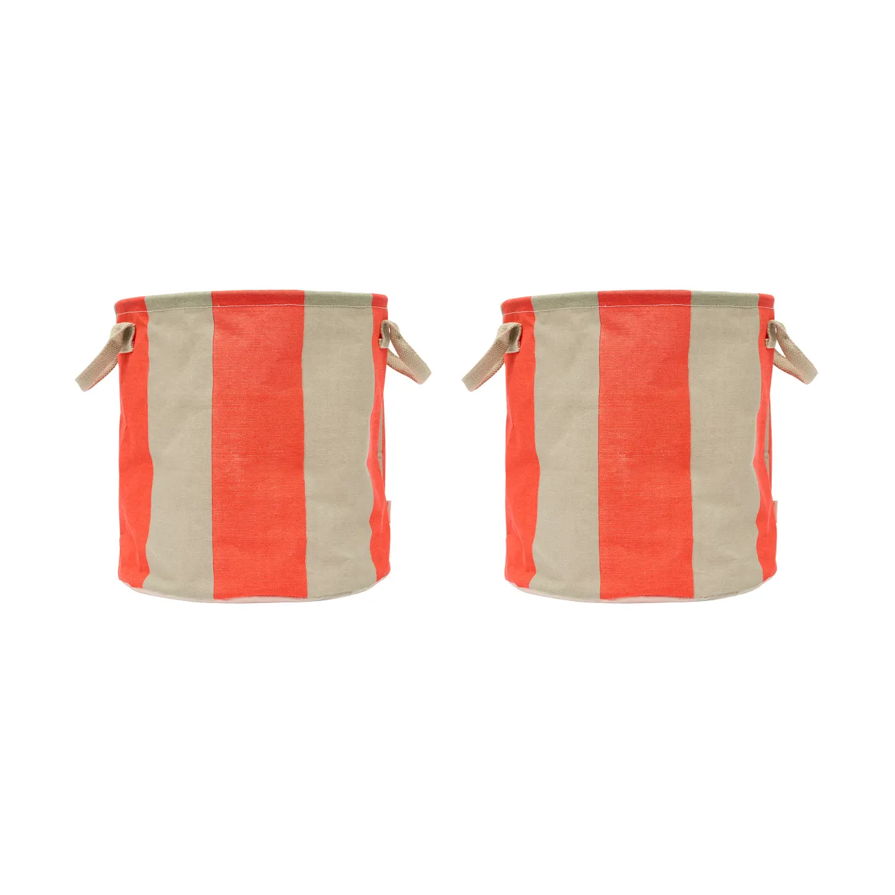Kara storage basket medium Ø32x32 cm 2-pack, Cherry Red OYOY