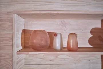 Lasi vase medium 21.5 cm - Taupe - OYOY