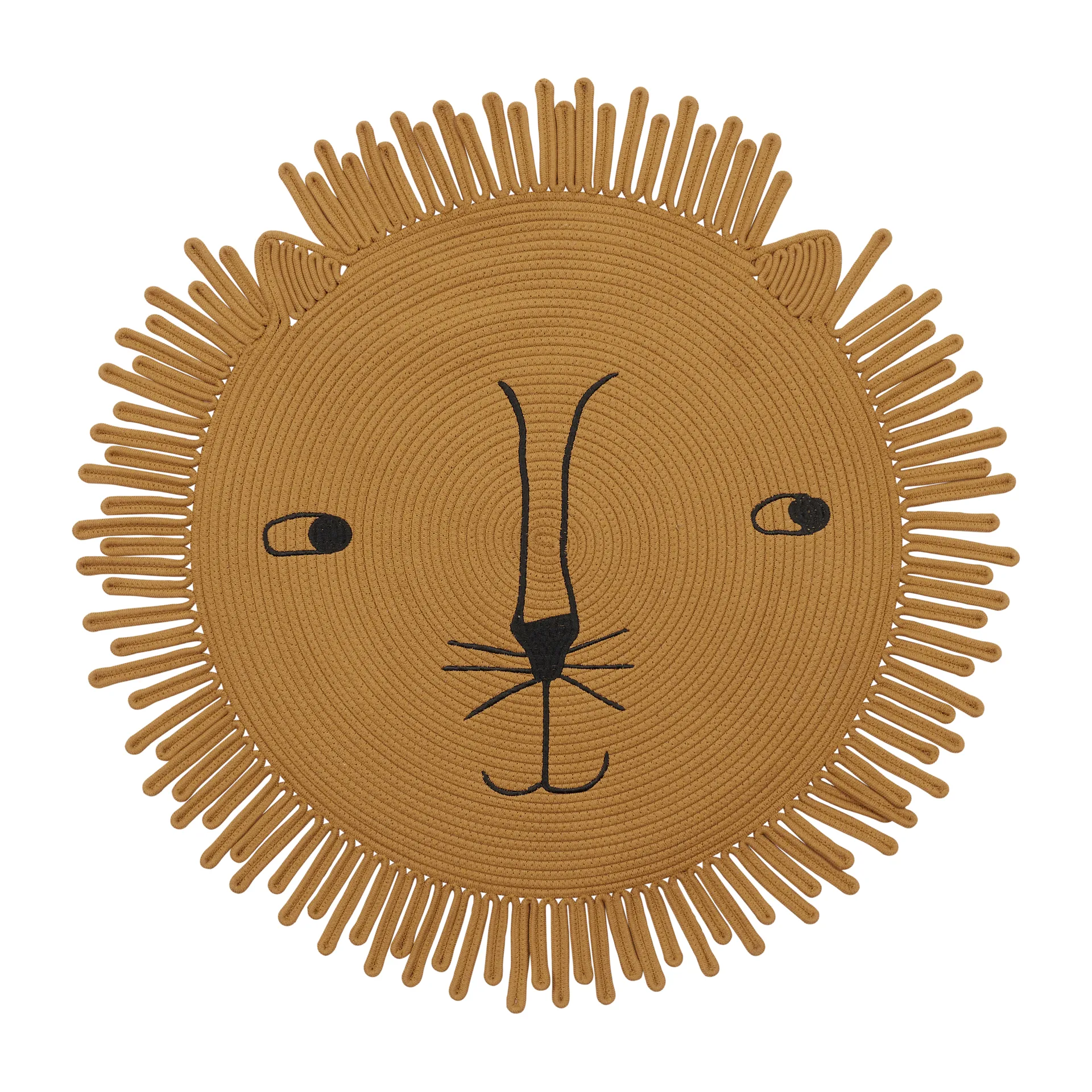 Mara Lion children's rug, Ø98 cm OYOY
