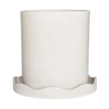 Nami pot with saucer Ø27 cm large - White - OYOY