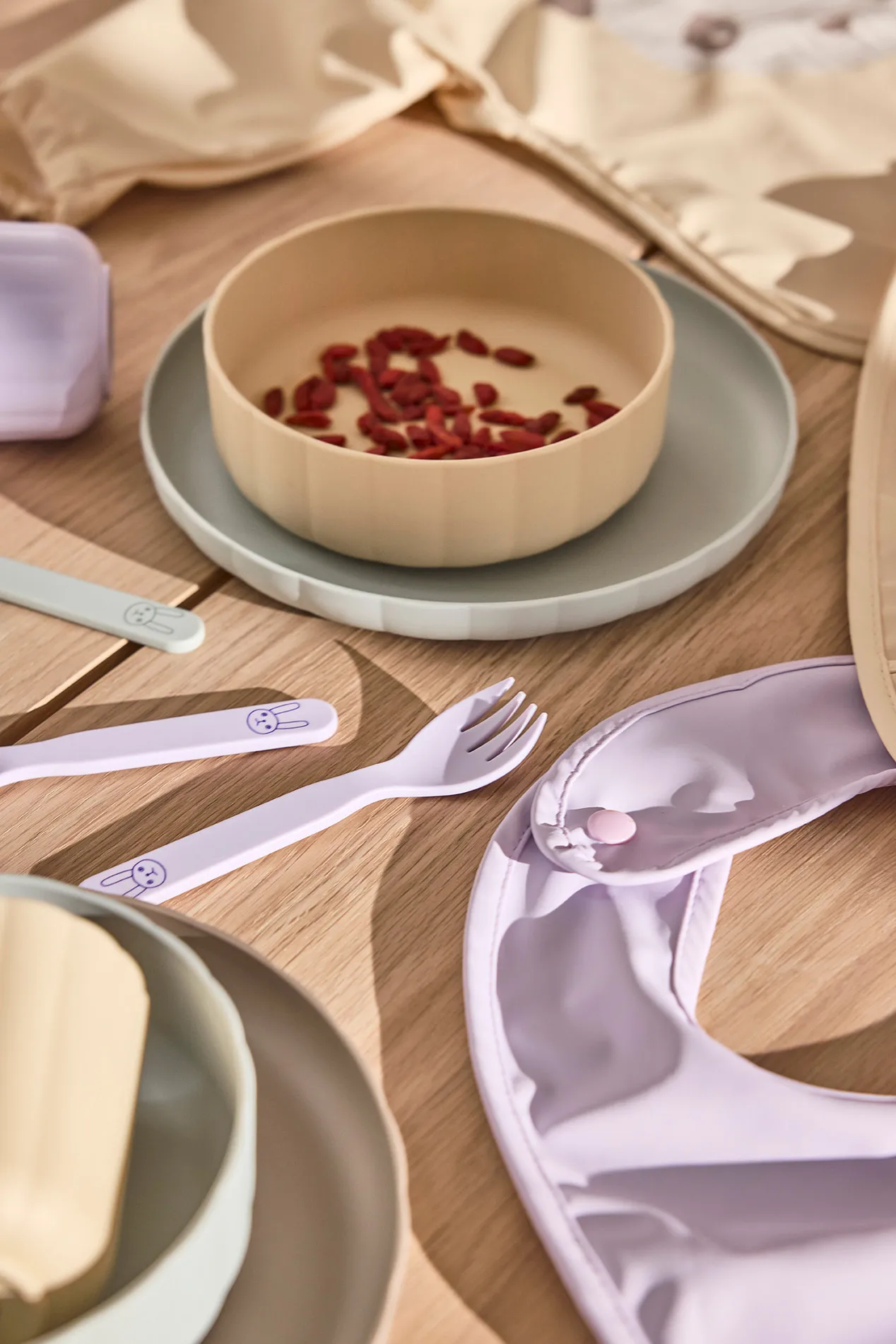 Pullo serving set 3 parts, Pale mint-vanilla-lavender OYOY