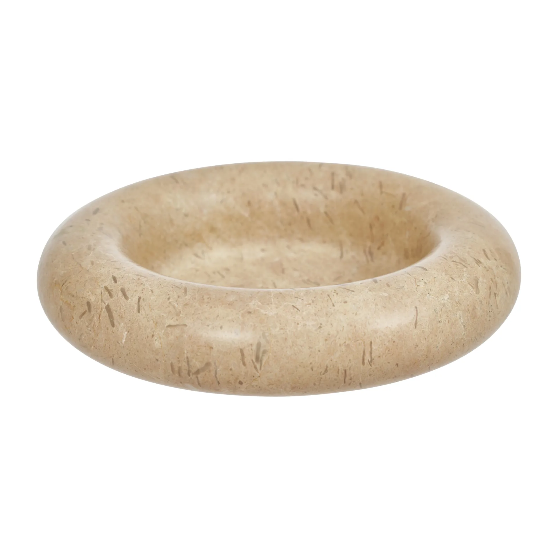 Savi marble candleholder Ø13,8 cm, Beige OYOY