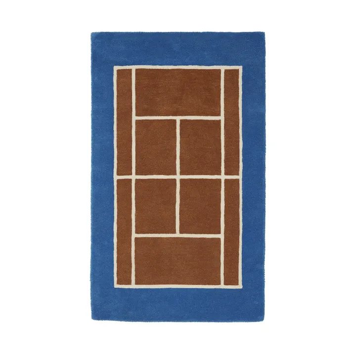 Tennis mat - Caramel-Optic blue, 88x150 cm - OYOY
