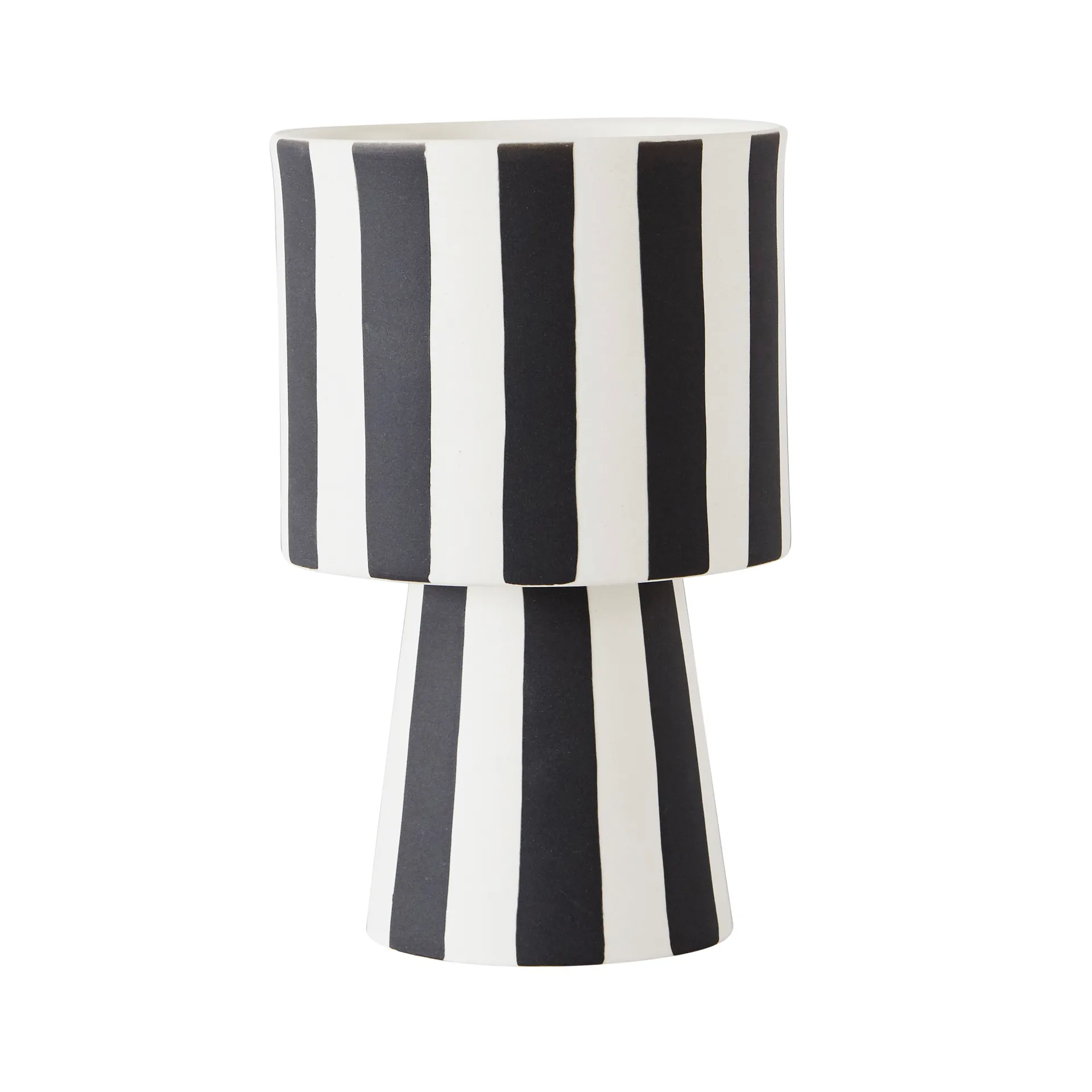 Toppu flower pot Ø10 cm, black-white OYOY