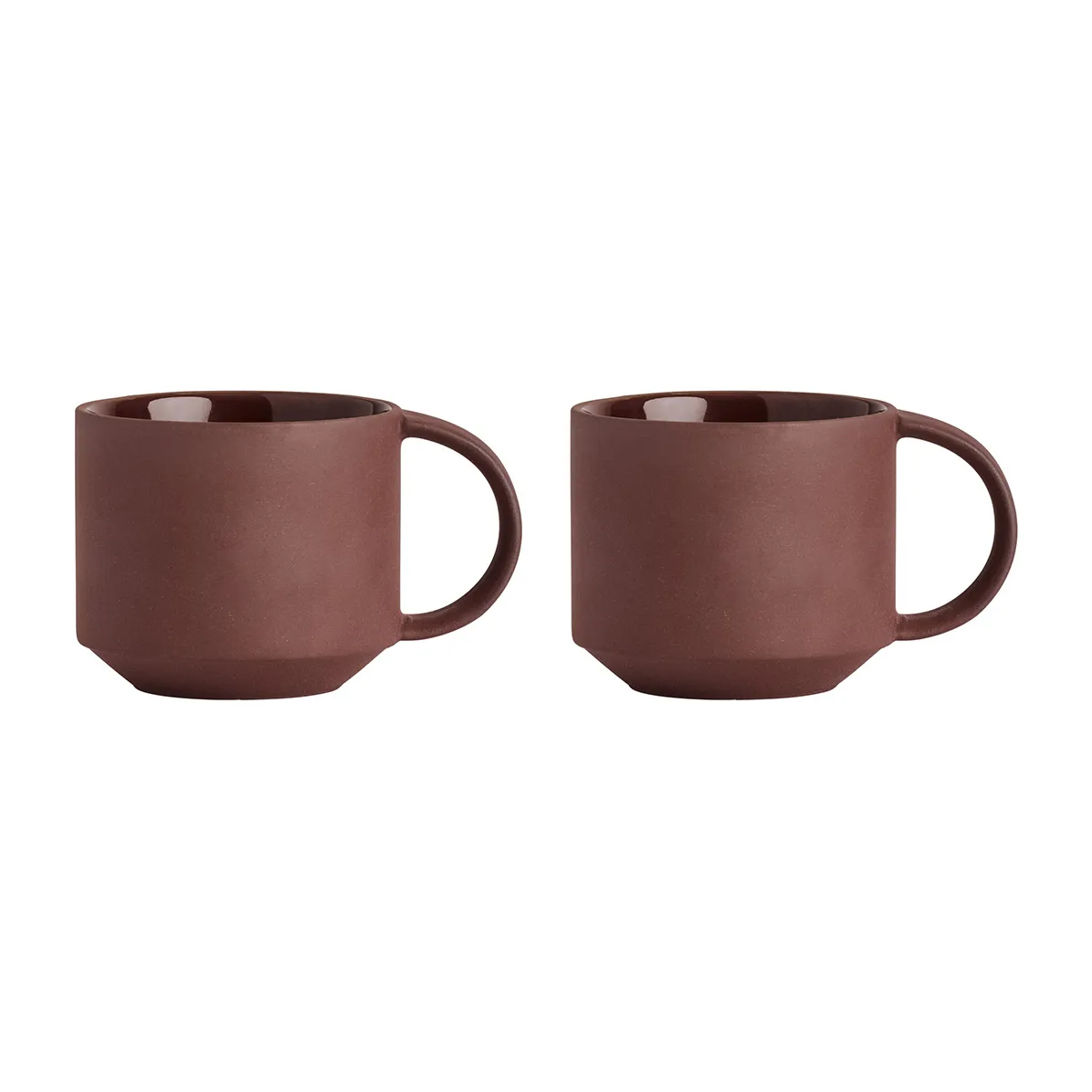 Yuka cup 2-pack, Dark (brown) OYOY