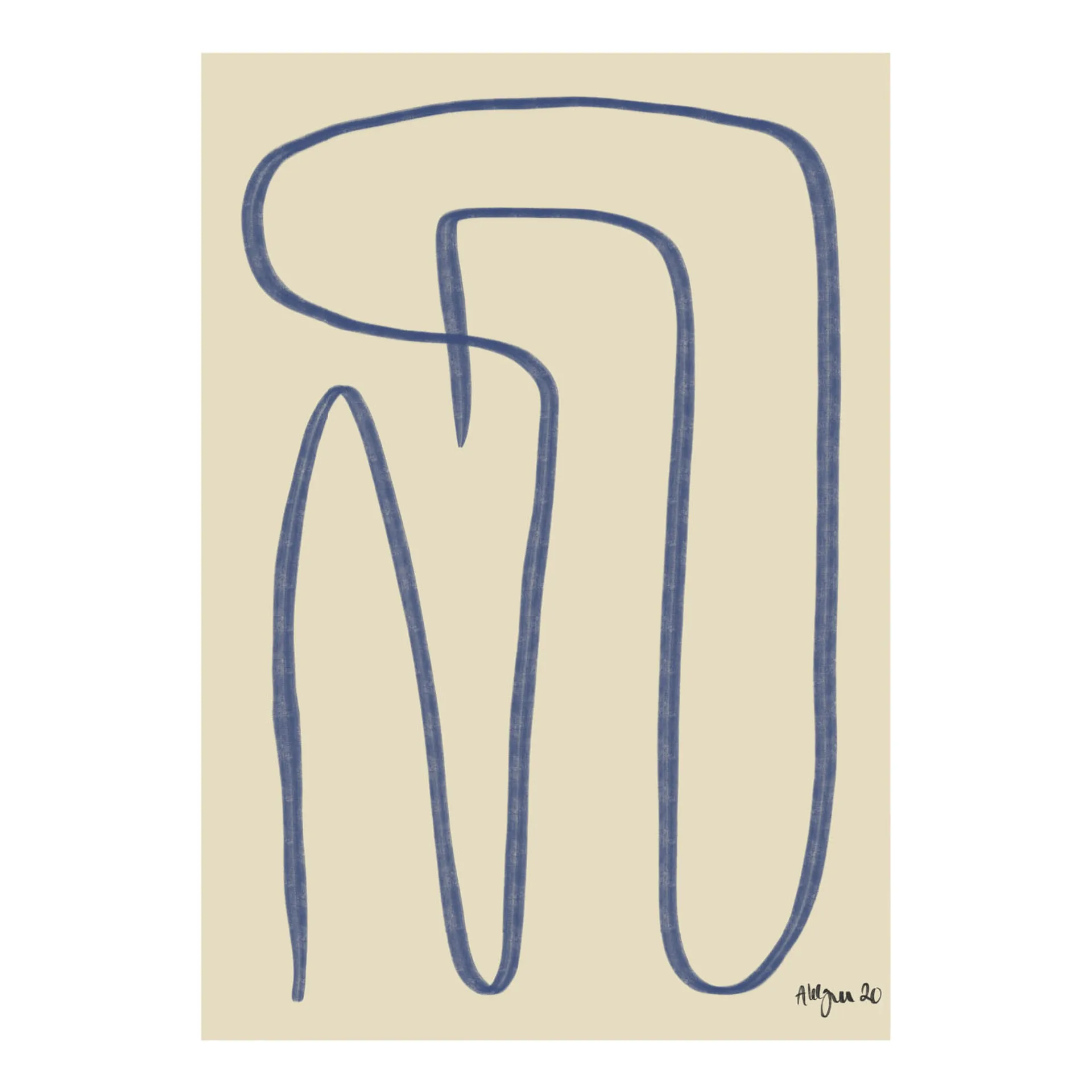 Different Ways poster blue, 50x70 cm Paper Collective
