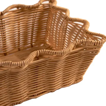 Scallop Rattan basket - Natural, 20x30 cm - Pick a Poppy