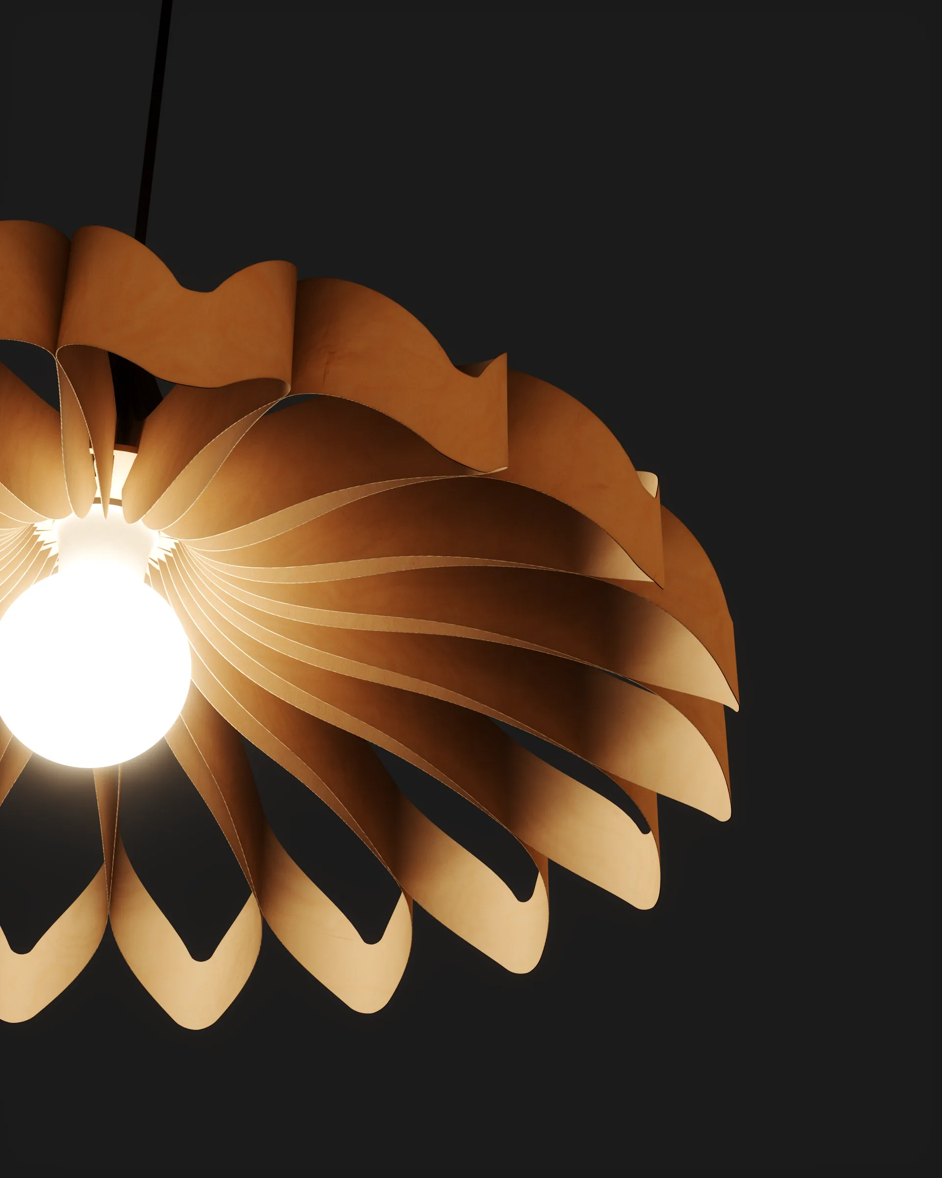 Daisy pendant, Birch large Pilke