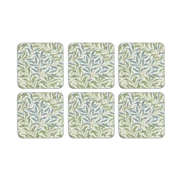 Morris & Co Willow Bough coasters 6-pack - Green, blue - Pimpernel