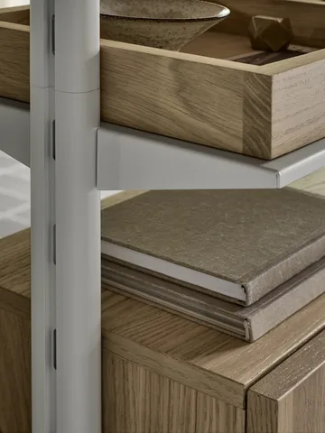 Pira G2 shelving system F C A White/Oak 248–255 cm - Pira