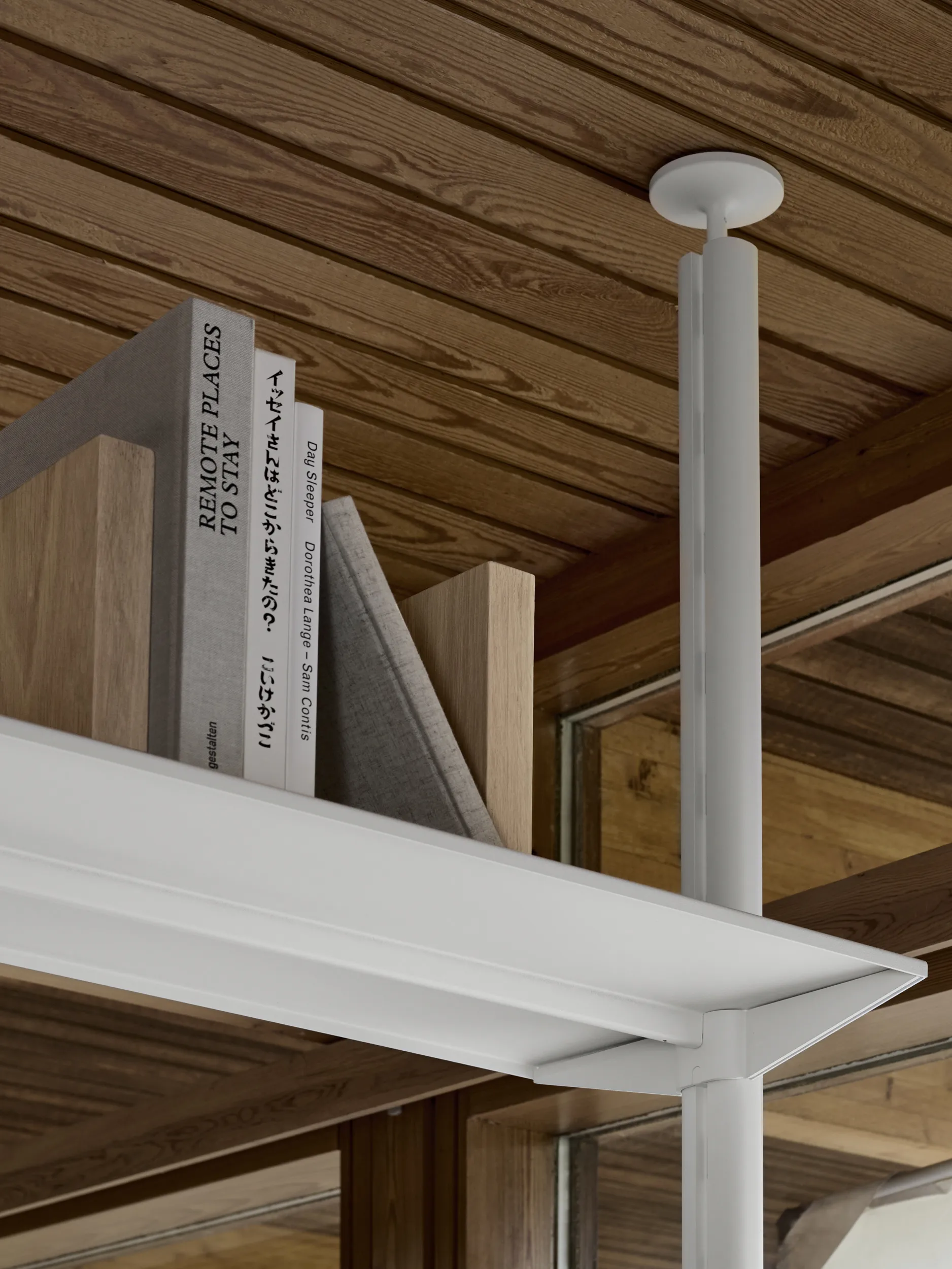 Pira G2 shelving system F C A White/Oak 248–255 cm Pira