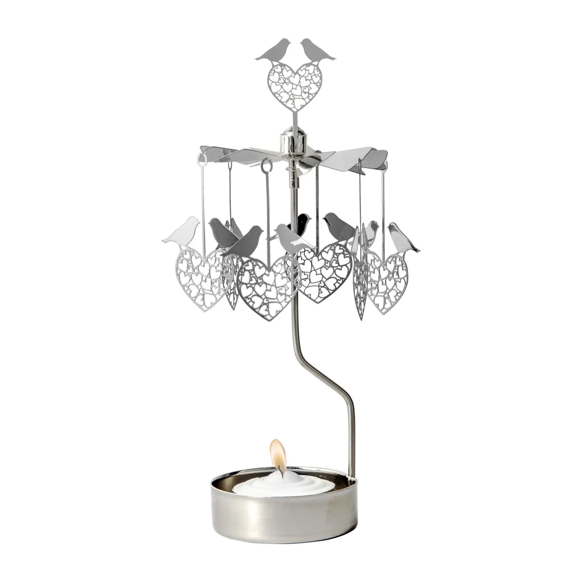 Angel chime birds and hearts, Silver Pluto Design