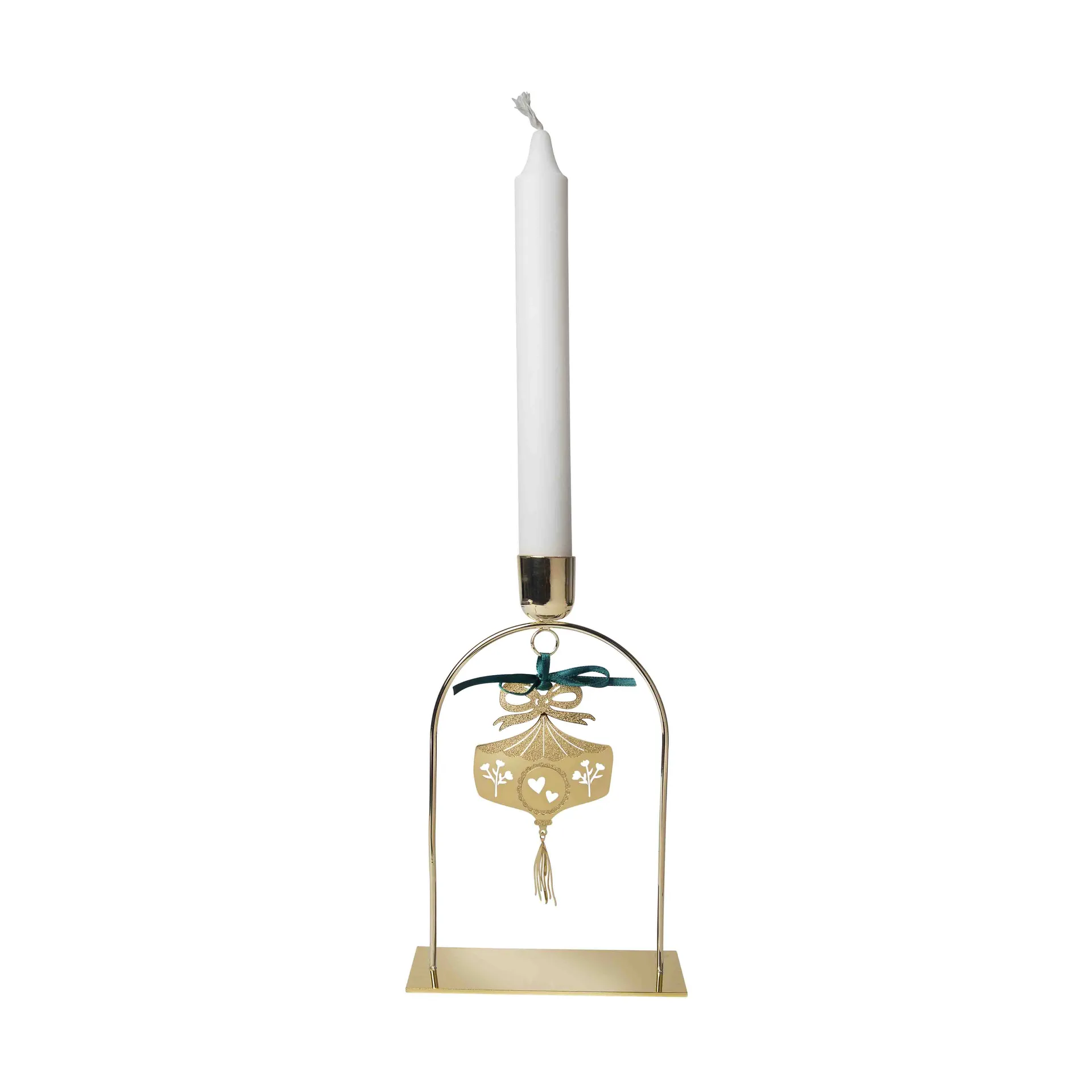 Art Deco candleholder, Gold Pluto Design