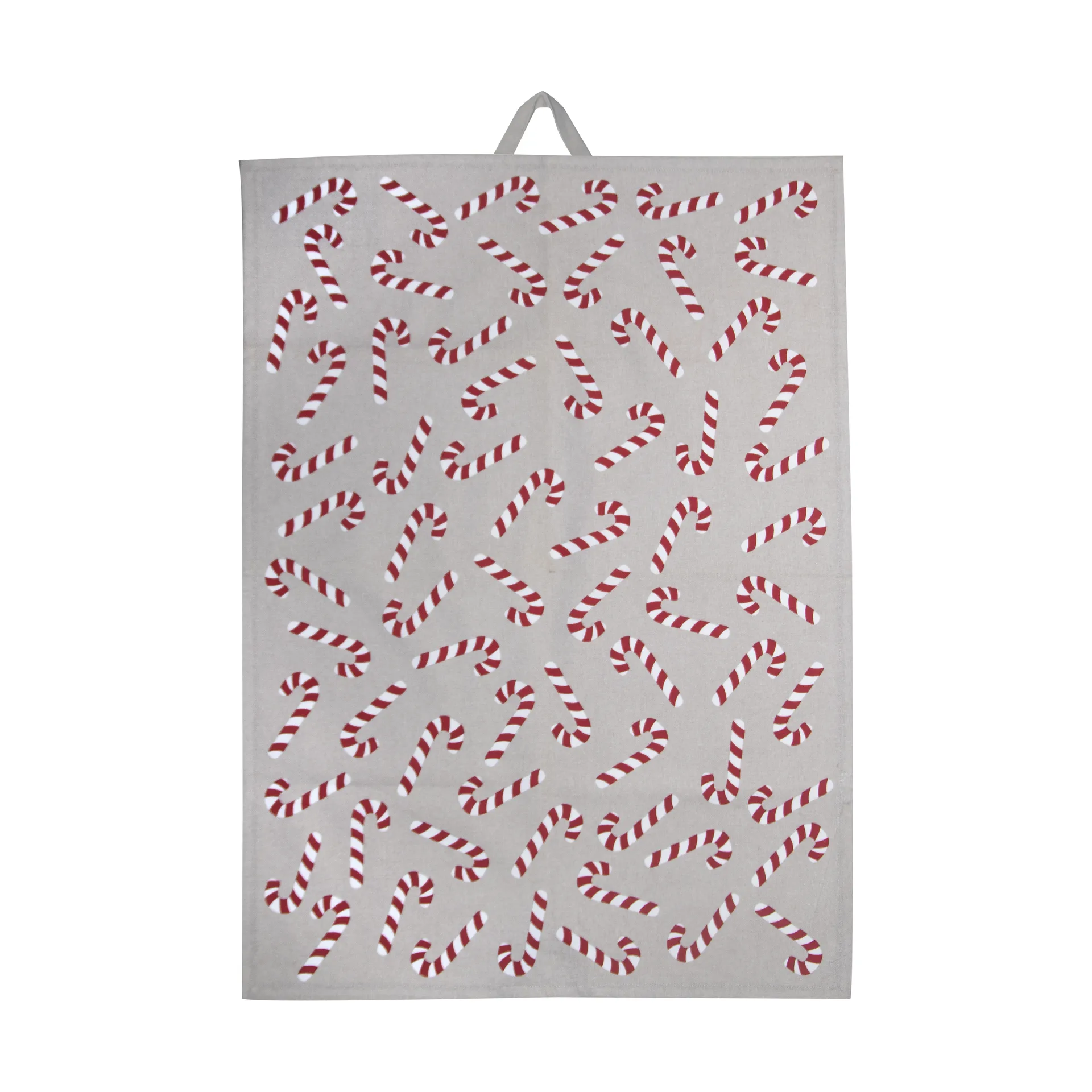 Candy cane kitchen towel 50x70 cm, White-grey-red Pluto Design