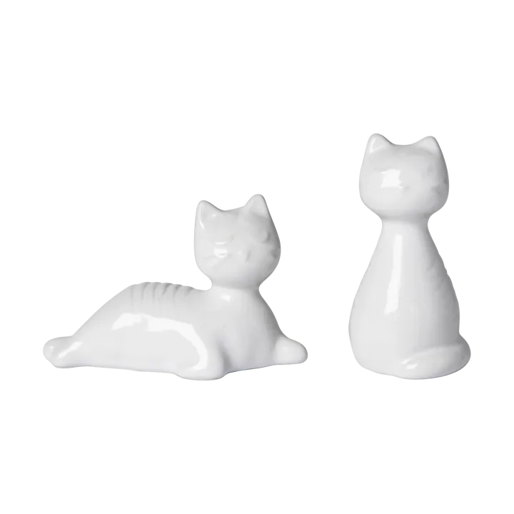 Cat salt & pepper mills - White - Pluto Design