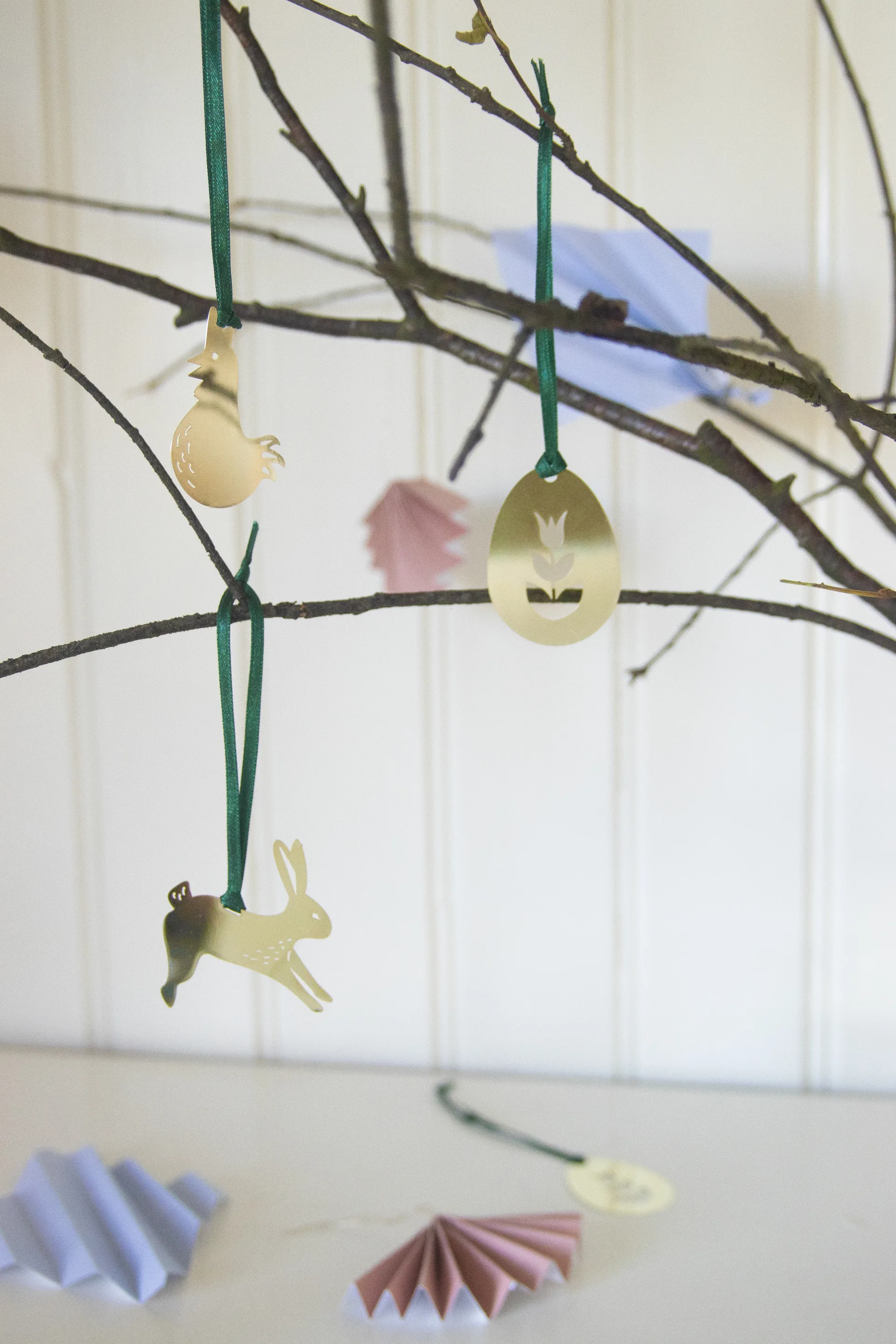 Easter decoration 3-pack, Gold Pluto Design