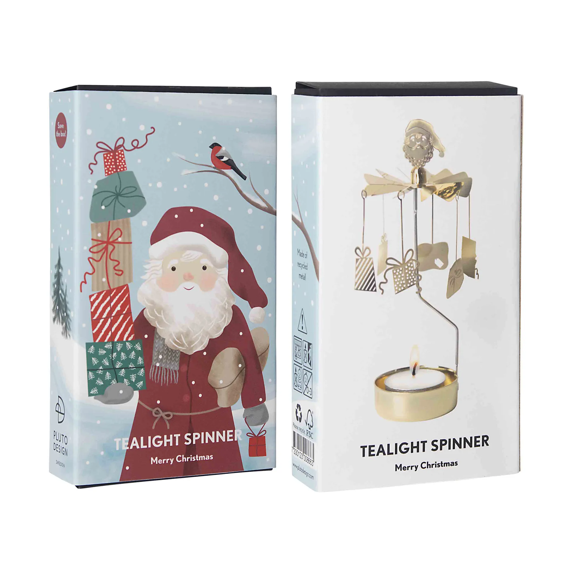 Merry Christmas angel chimes, Gold Pluto Design