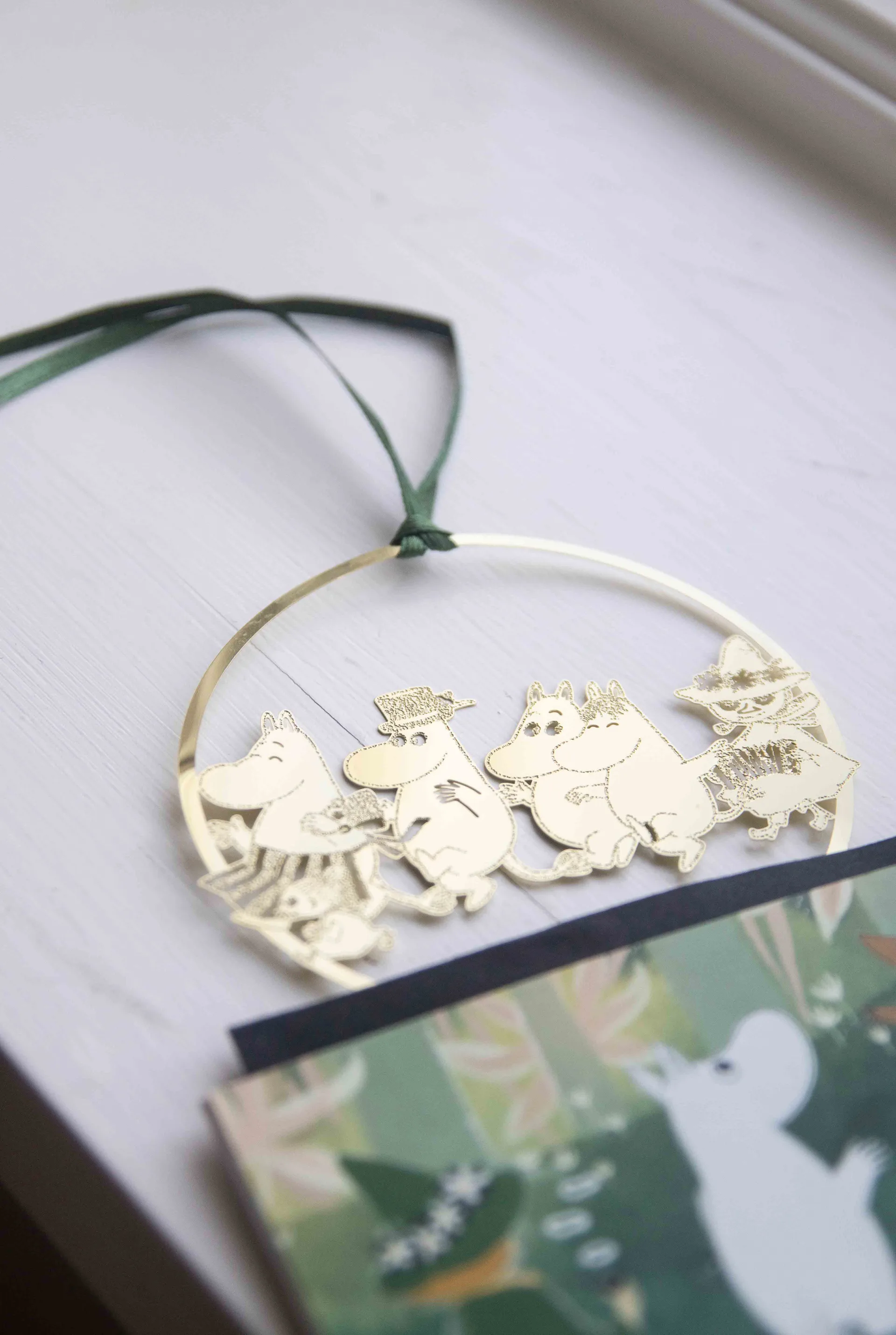 Moomin family decoration hanging ornament, Gold Pluto Design