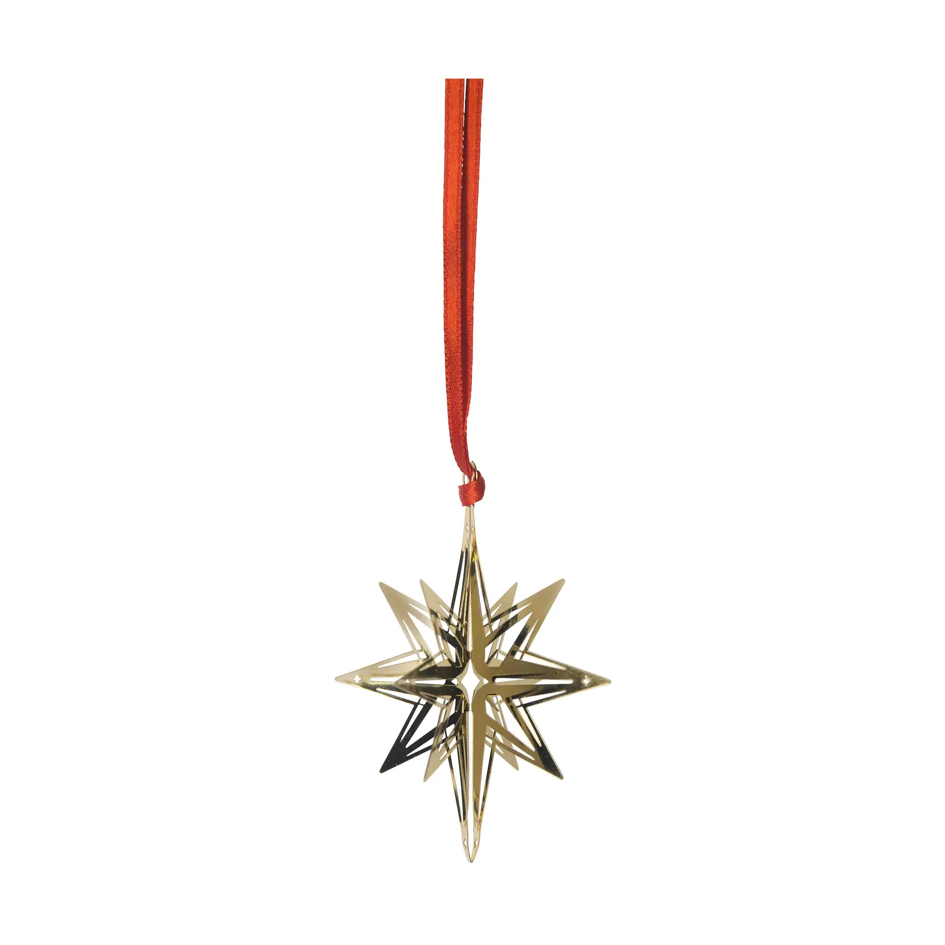 Northern star 3D Christmas hanging ornament, Gold Pluto Design