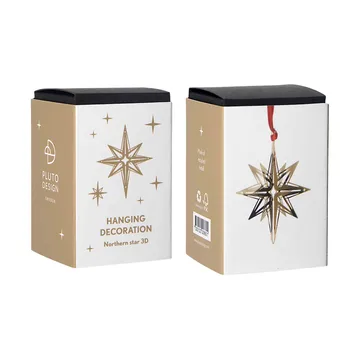 Northern star 3D Christmas hanging ornament - Gold - Pluto Design