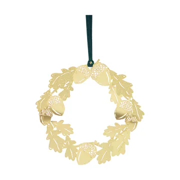 Oak decorative pendant Ø10 cm - Gold - Pluto Design