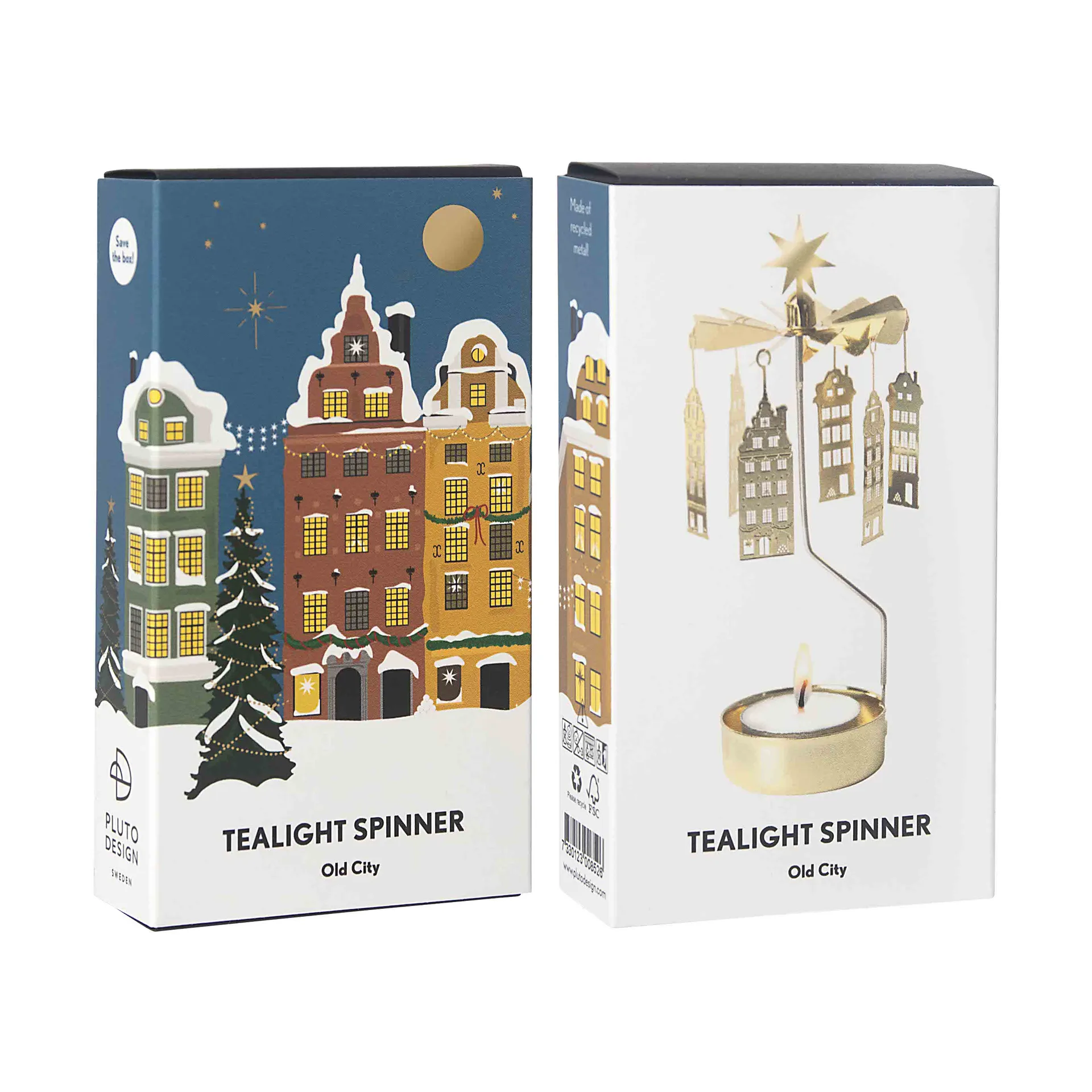 Old city angel chime, Gold Pluto Design