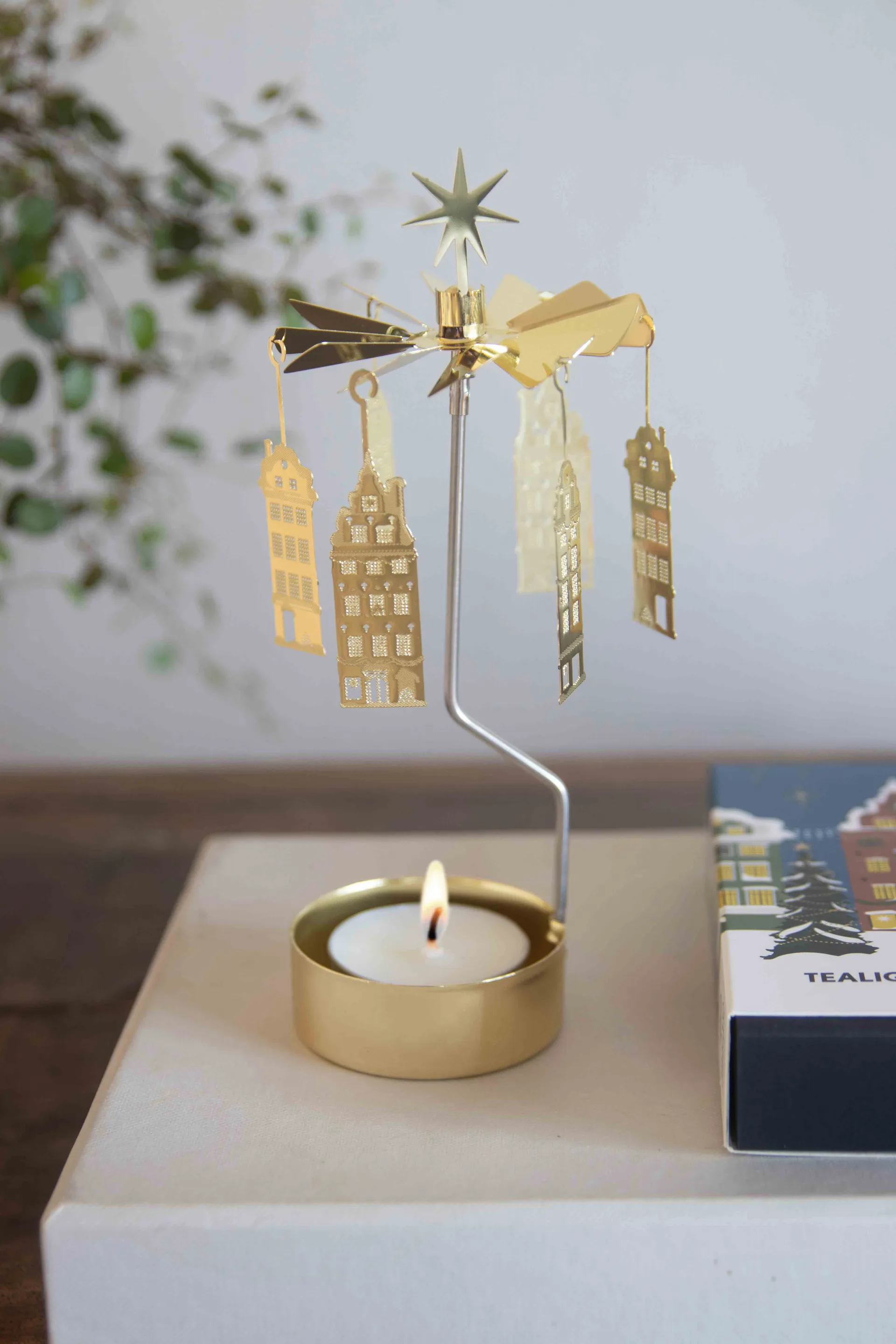 Old city angel chime, Gold Pluto Design