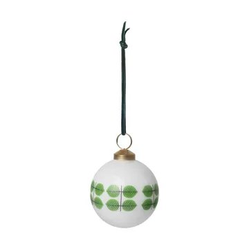 Stig L Berså Christmas bauble Ø8 cm - White-green - Pluto Design
