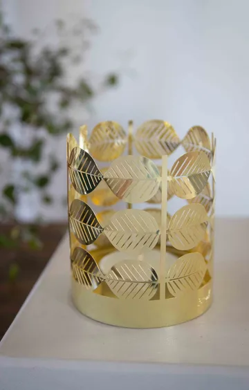 Stig L Berså tealight holder - Gold - Pluto Design