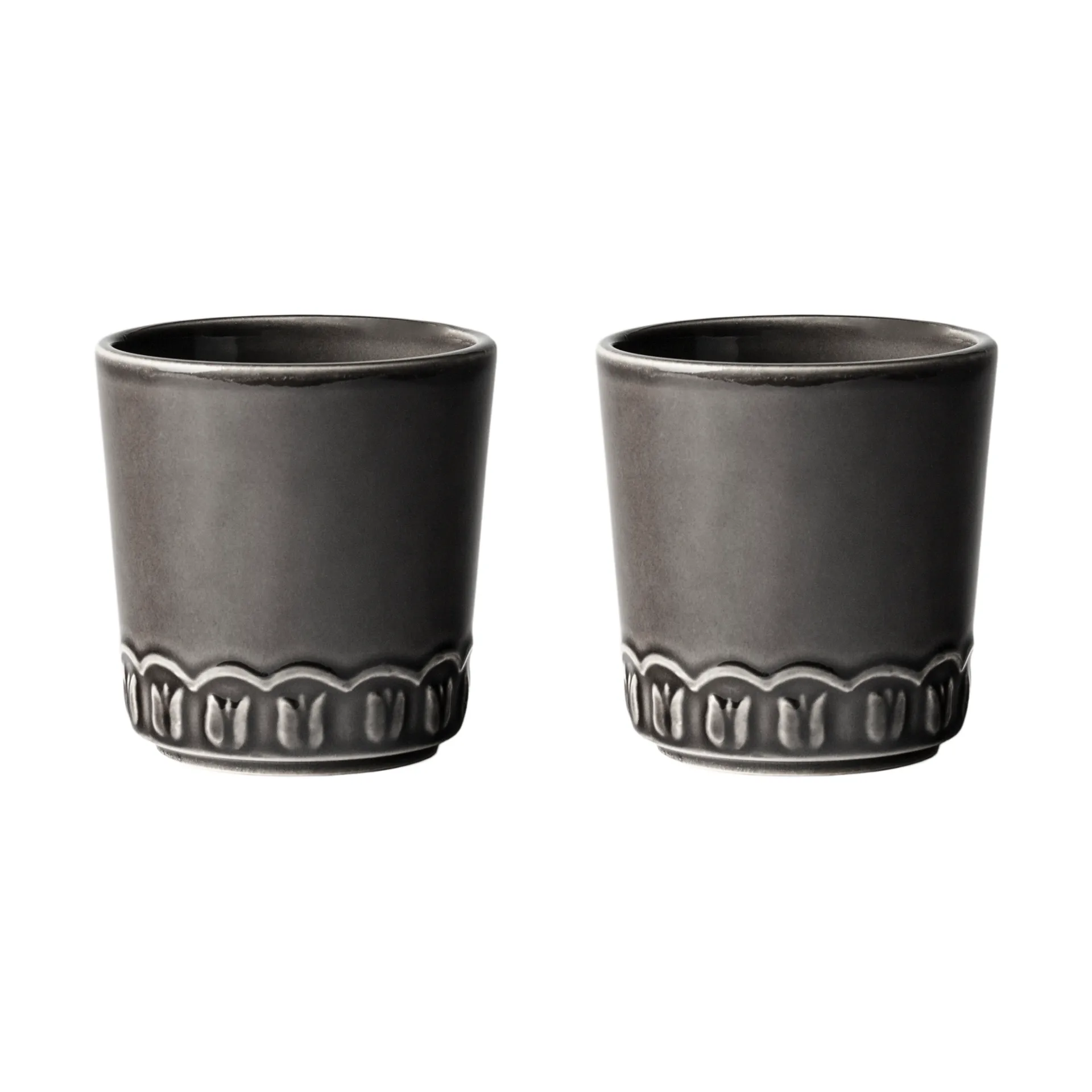 Tulipa cup 20 cl 2-pack, Almost black PotteryJo