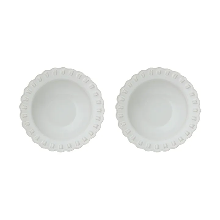 Tulipa deep plate Ø23 cm 2-pack - White - PotteryJo