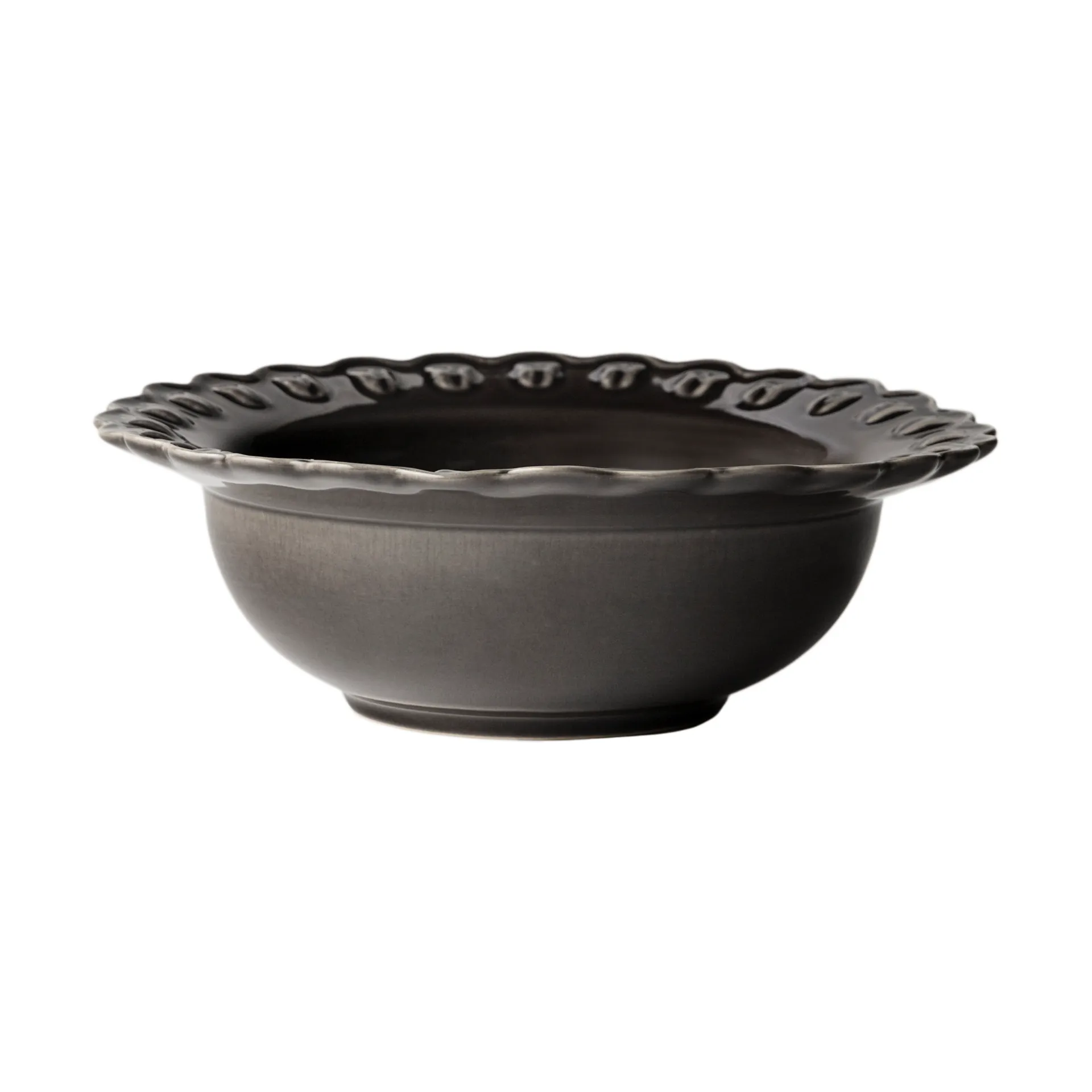 Tulipa deep plate small Ø17 cm 2-pack, Almost black PotteryJo