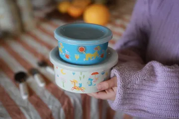 Mumin 80 snack box 2 pieces - Beige-blue - Rätt Start