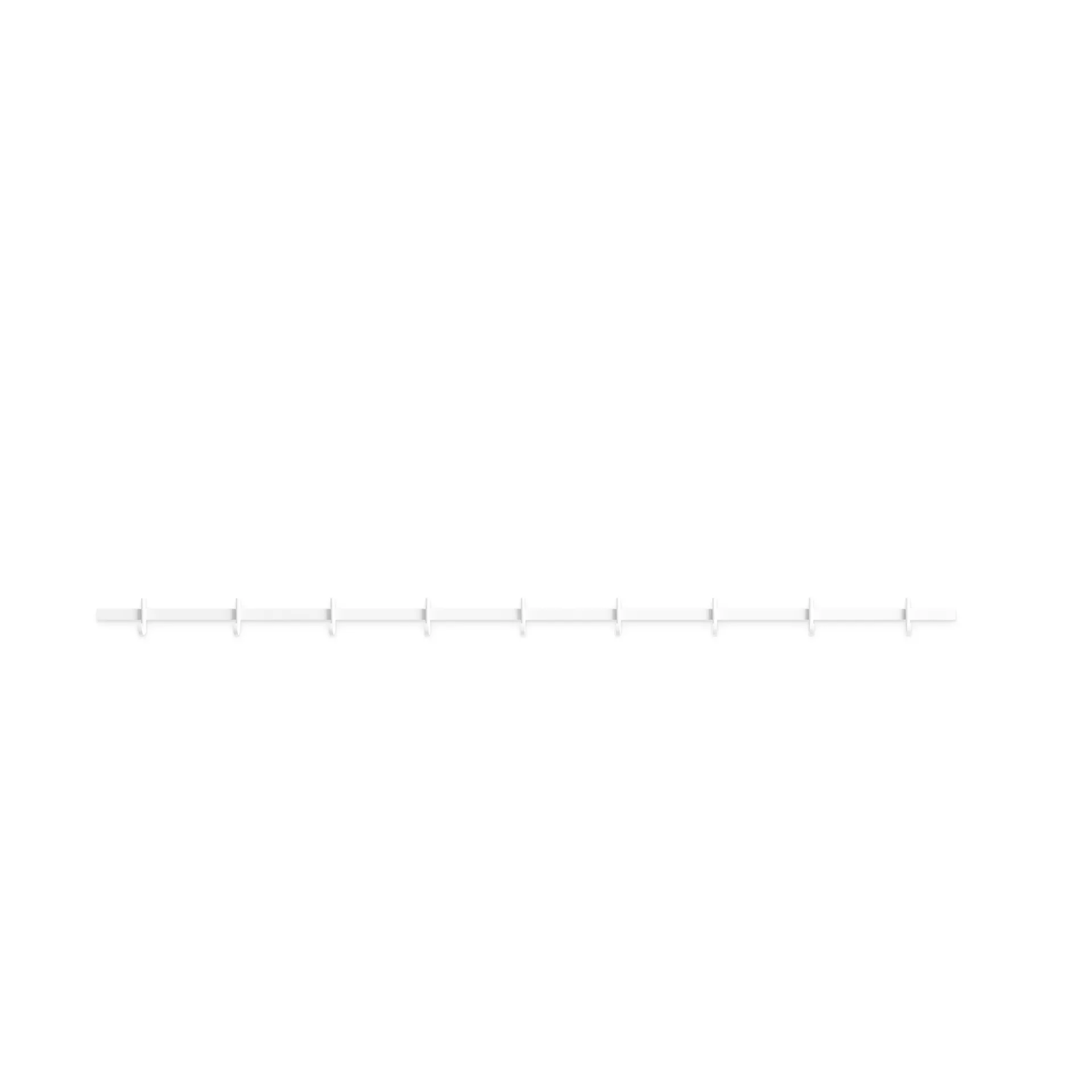 Relief hook rack large 123 cm, White Relief