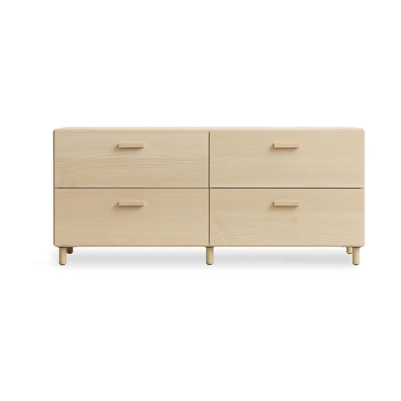 Relief low dresser with legs 123x46.6 cm ash Relief