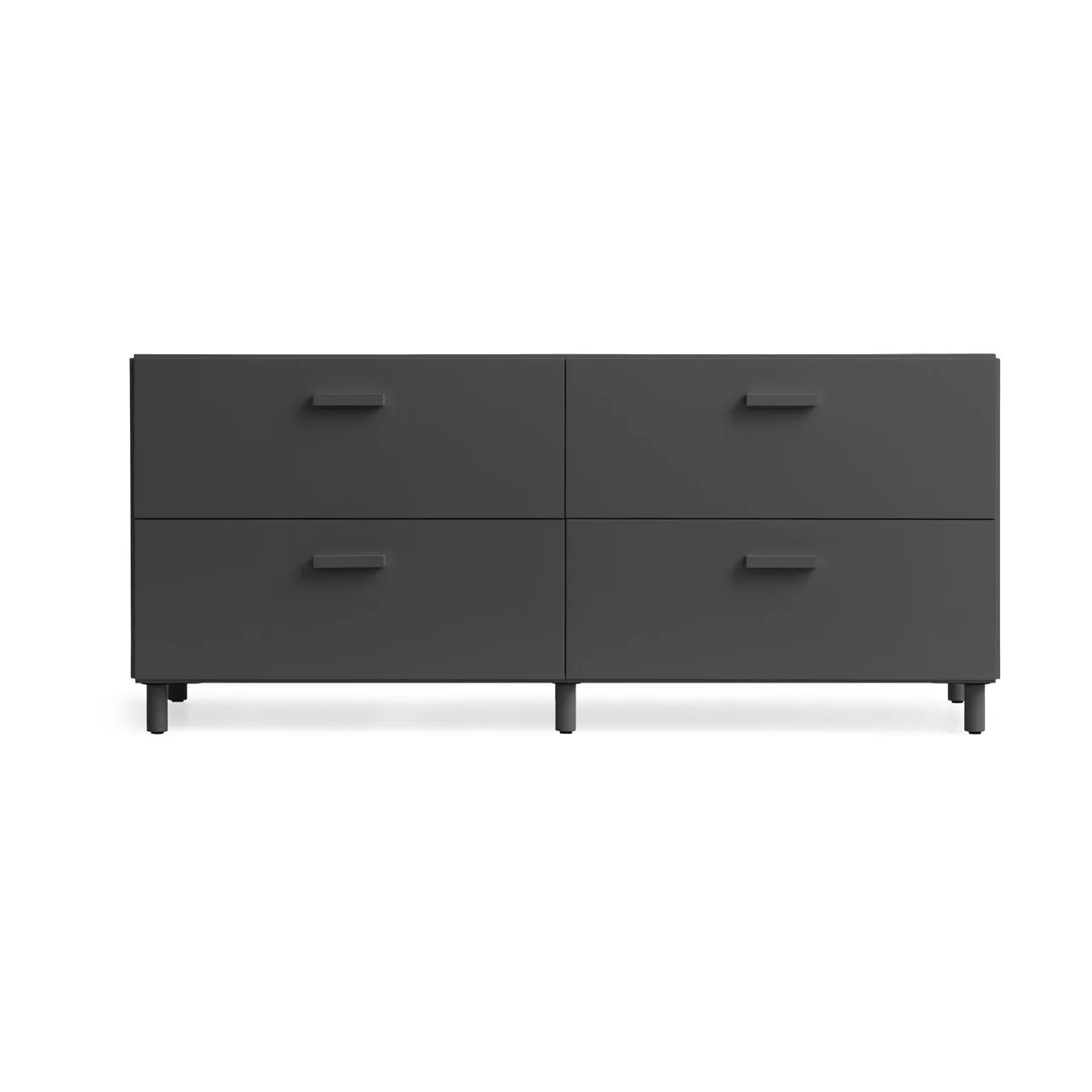 Relief low dresser with legs 123x46.6 cm grey Relief