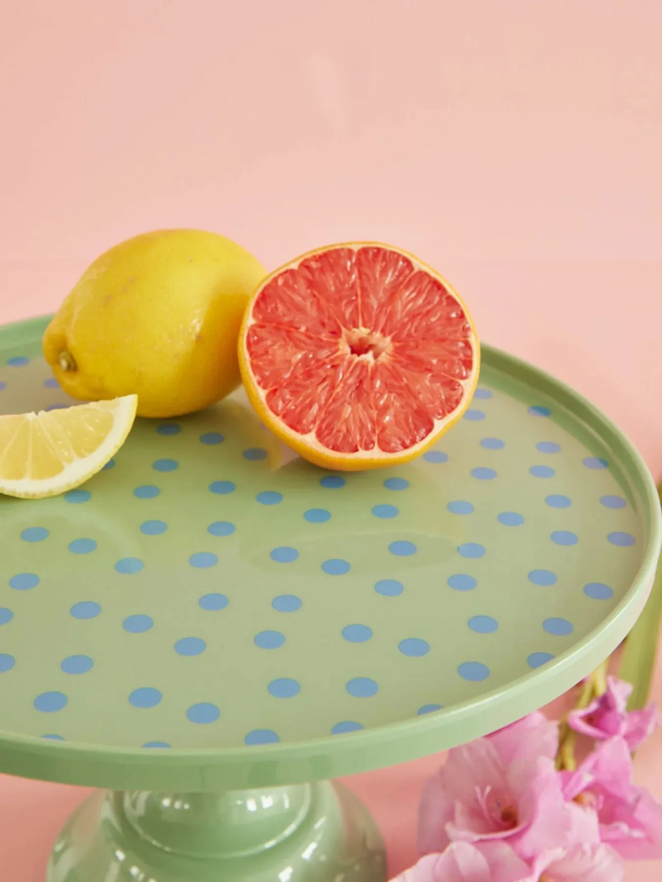 Rice cake plate Ø30 cm, Dots-green RICE