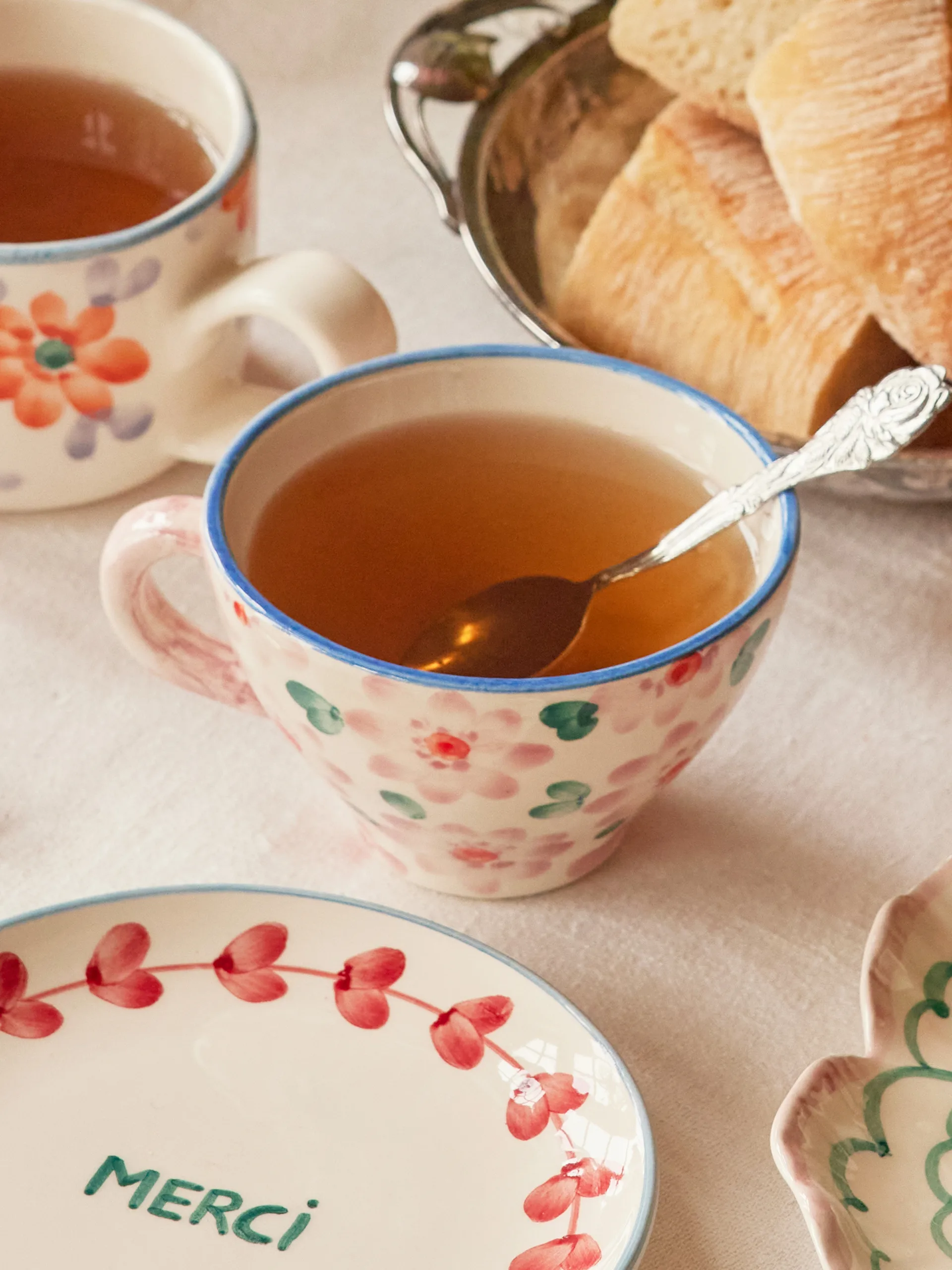 Rice ceramic teacup, Pink RICE